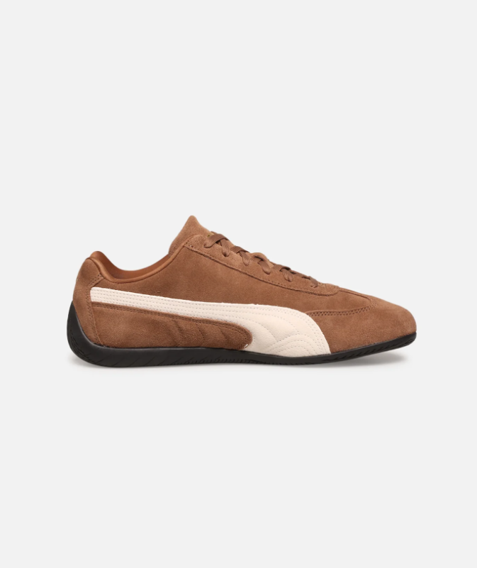 PUMA Low-Profile Sneakers – Warm Brown & Cream with Black Sole