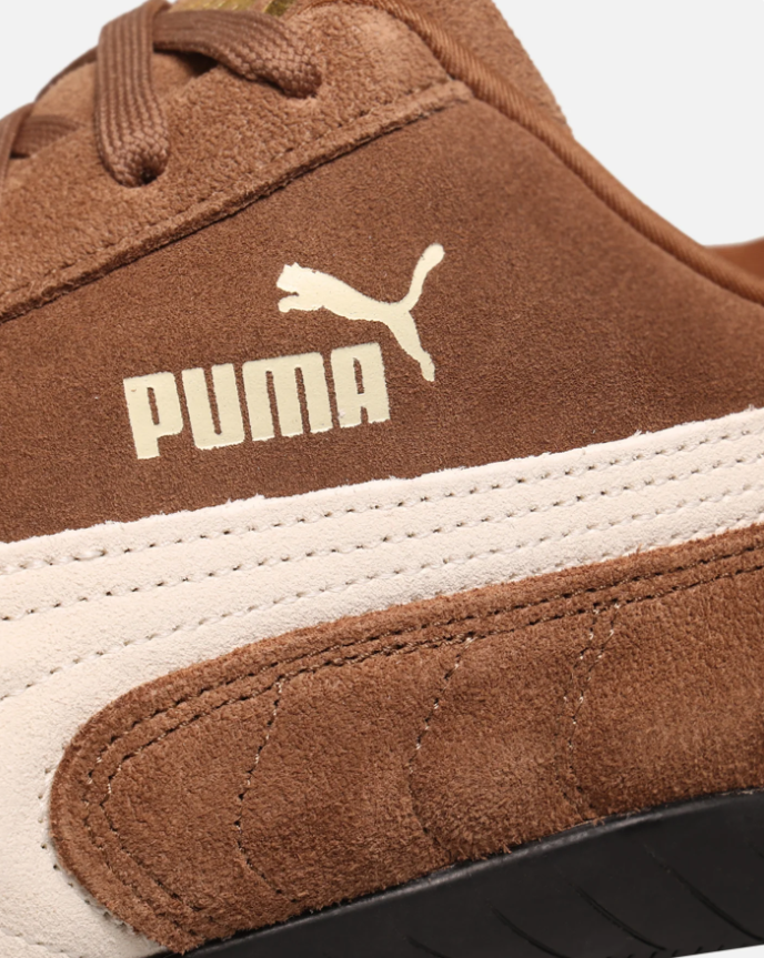 PUMA Low-Profile Sneakers – Warm Brown & Cream with Black Sole