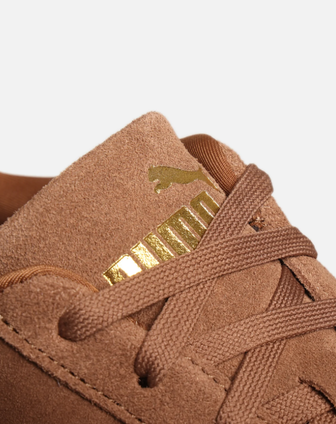 PUMA Low-Profile Sneakers – Warm Brown & Cream with Black Sole
