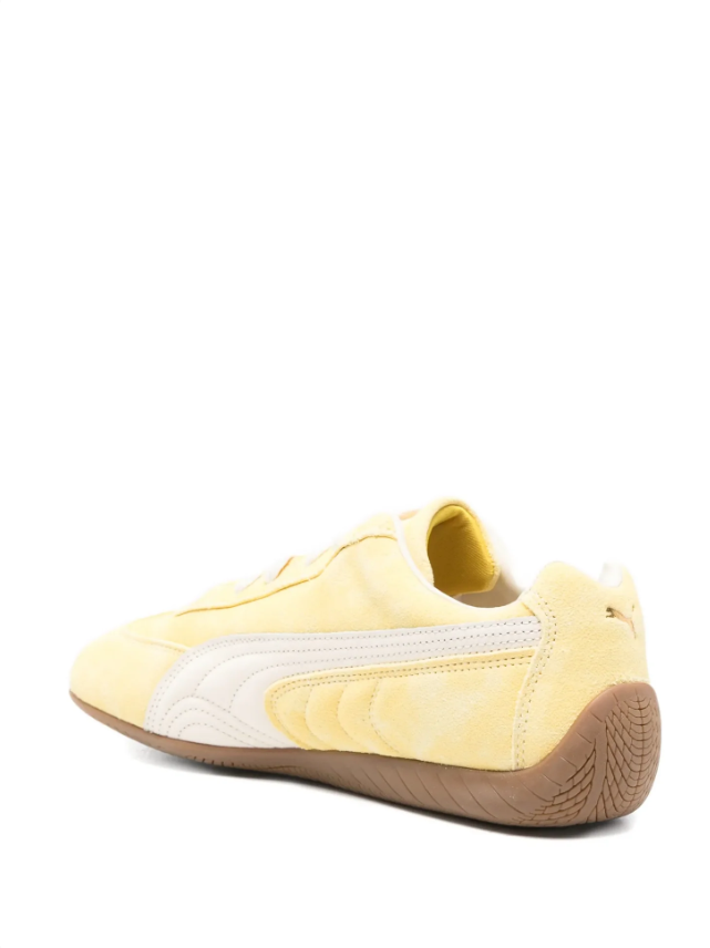 PUMA Low-Profile Sneakers – Pale Yellow, Cream & Gum Brown