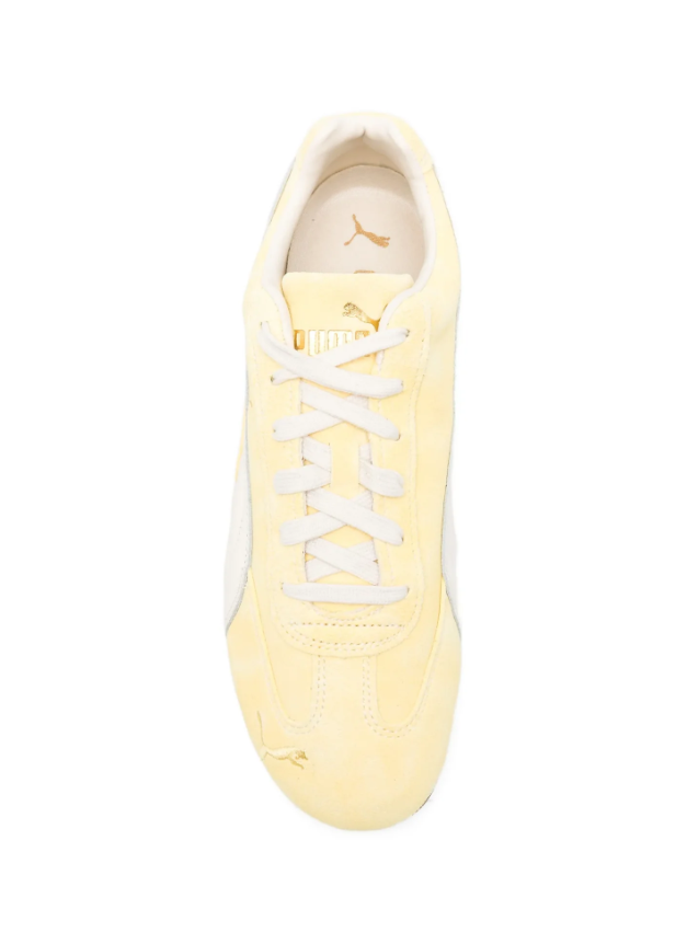 PUMA Low-Profile Sneakers – Pale Yellow, Cream & Gum Brown