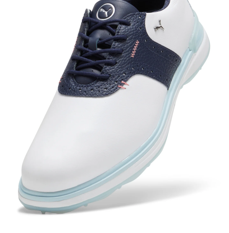 PUMA Golf Shoes – White & Navy/Ice Blue and White & Black Designs