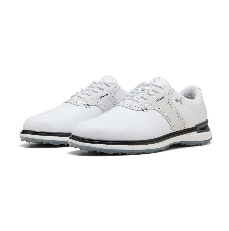PUMA Golf Shoes – White & Navy/Ice Blue and White & Black Designs