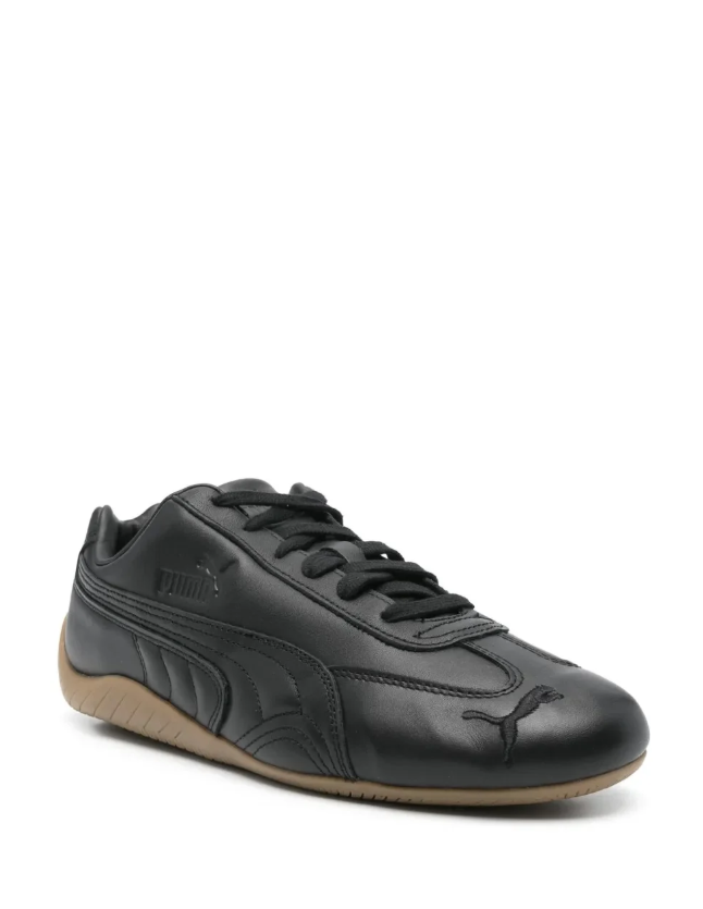 PUMA Low-Profile Sneakers – Black with Gum Sole