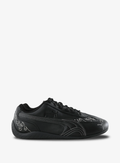 PUMA Low-Profile Sneakers – Black with Contrast Stitching & Flame Details