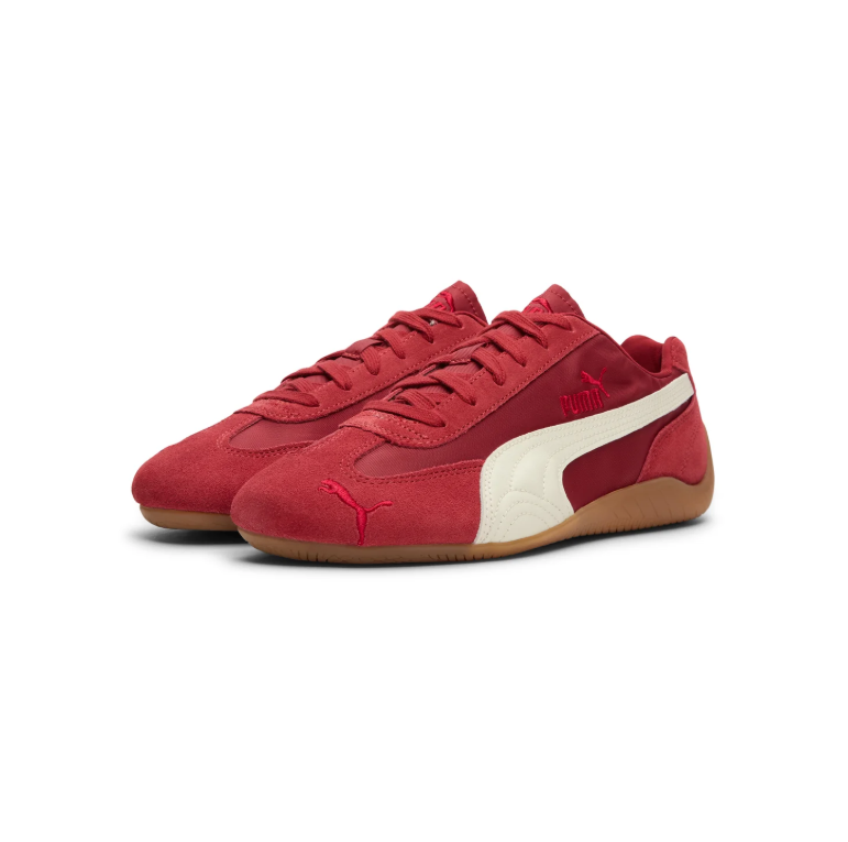 PUMA Low-Profile Sneakers – Red, Cream & Gum