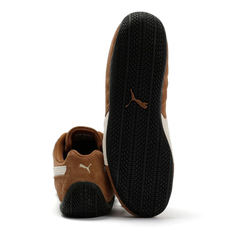 PUMA Low-Profile Sneakers – Tan Brown & Cream with Black Sole