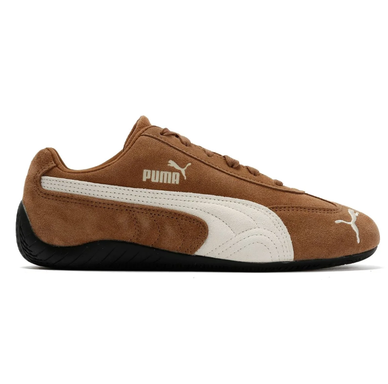 PUMA Low-Profile Sneakers – Tan Brown & Cream with Black Sole
