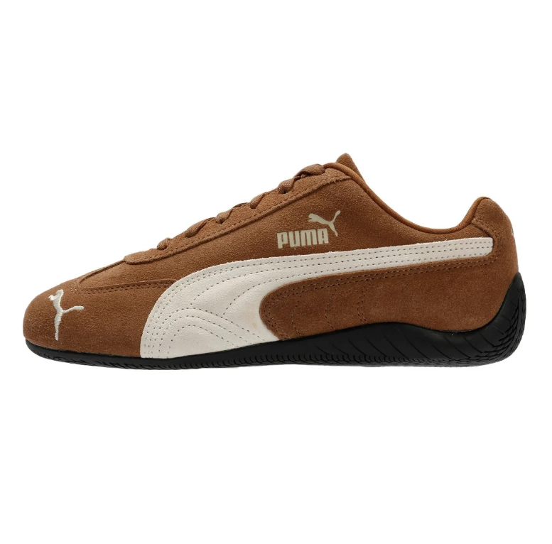 PUMA Low-Profile Sneakers – Tan Brown & Cream with Black Sole