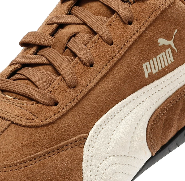 PUMA Low-Profile Sneakers – Tan Brown & Cream with Black Sole
