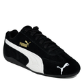 PUMA Low-Profile Sneakers – Black & White with Gold Accents