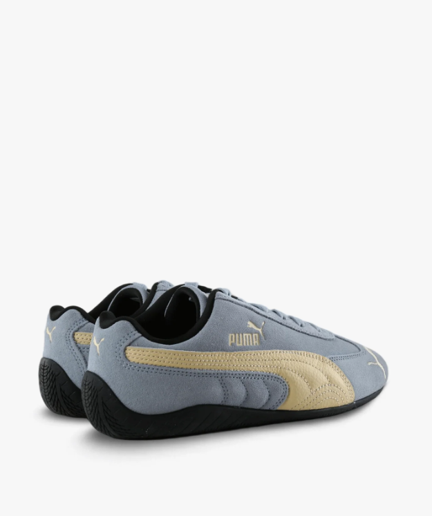 PUMA Low-Profile Sneakers – Blue Gray & Pale Yellow with Black Sole