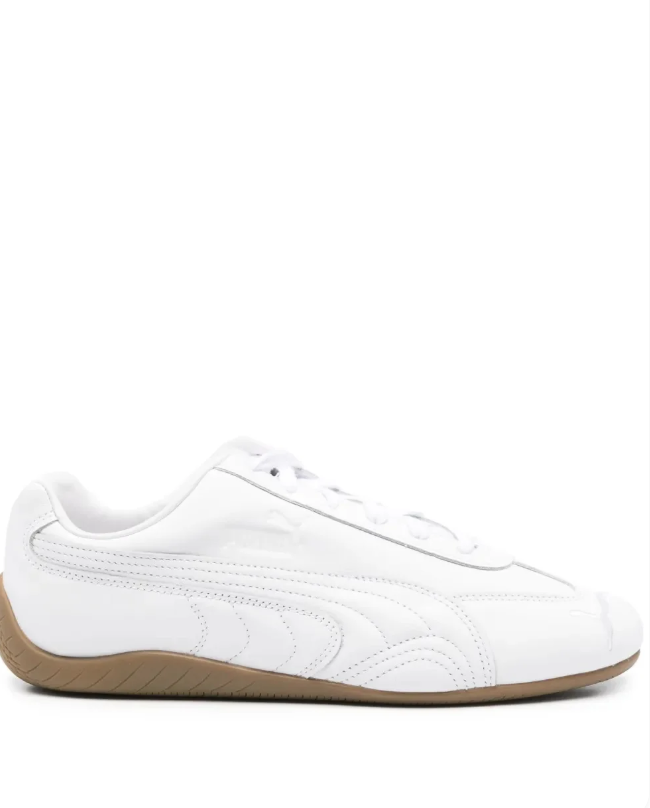 PUMA Low-Profile Sneakers – White with Gum Sole