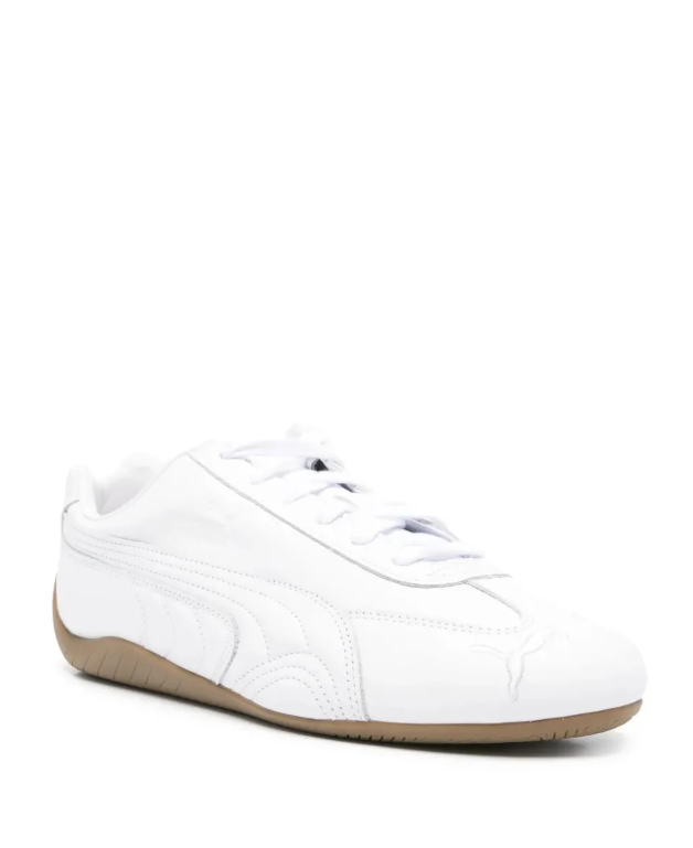 PUMA Low-Profile Sneakers – White with Gum Sole