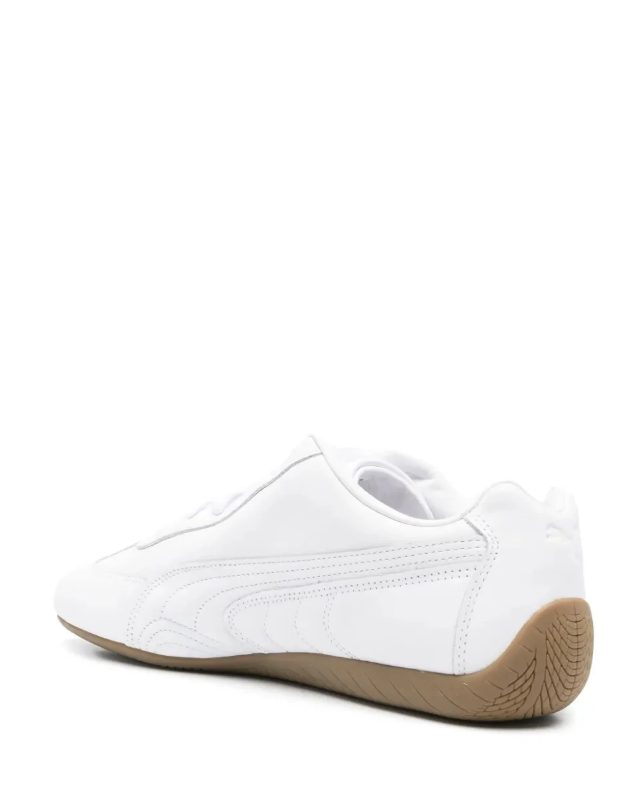 PUMA Low-Profile Sneakers – White with Gum Sole