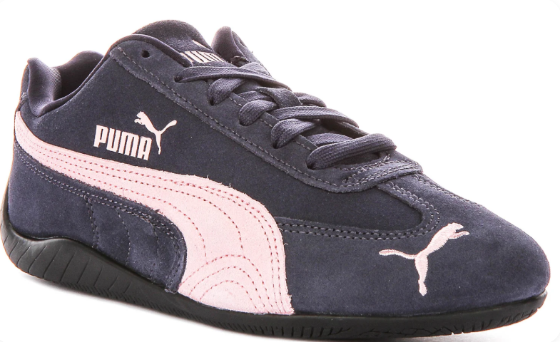 PUMA Low-Profile Sneakers – Dark Navy & Pale Pink with Black Sole