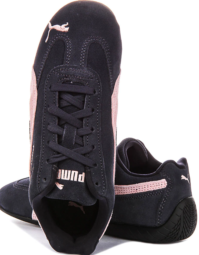 PUMA Low-Profile Sneakers – Dark Navy & Pale Pink with Black Sole