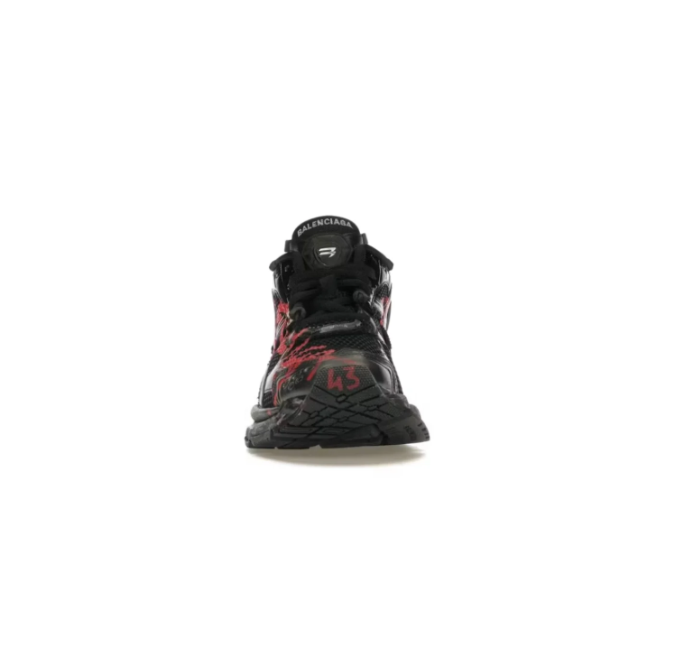 Balenciaga Chunky Sneakers – Black with Red Graffiti Details
