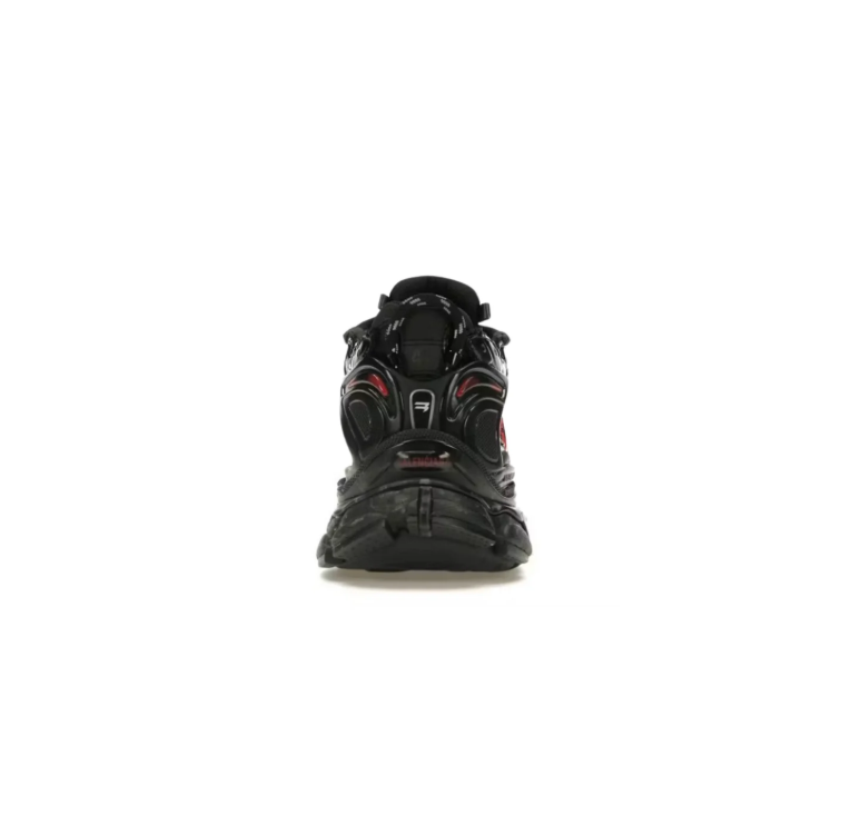 Balenciaga Chunky Sneakers – Black with Red Graffiti Details