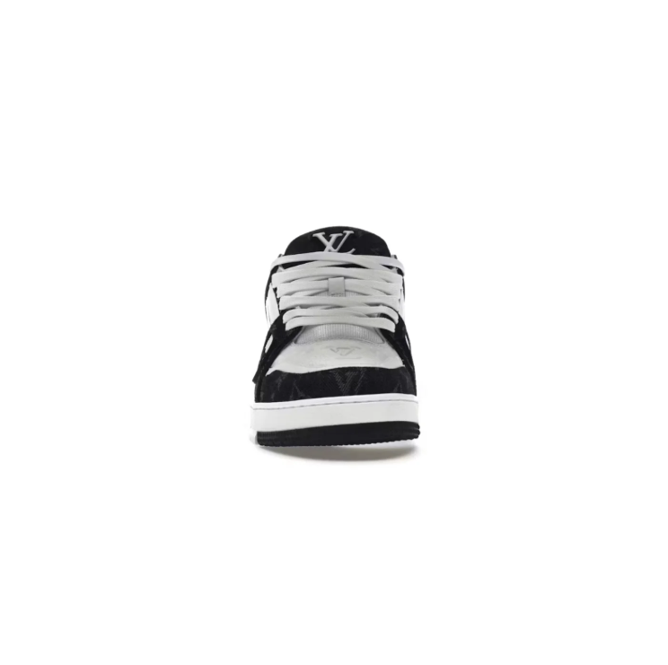 Louis Vuitton Low-Top Sneakers – Black & White with Monogram Details