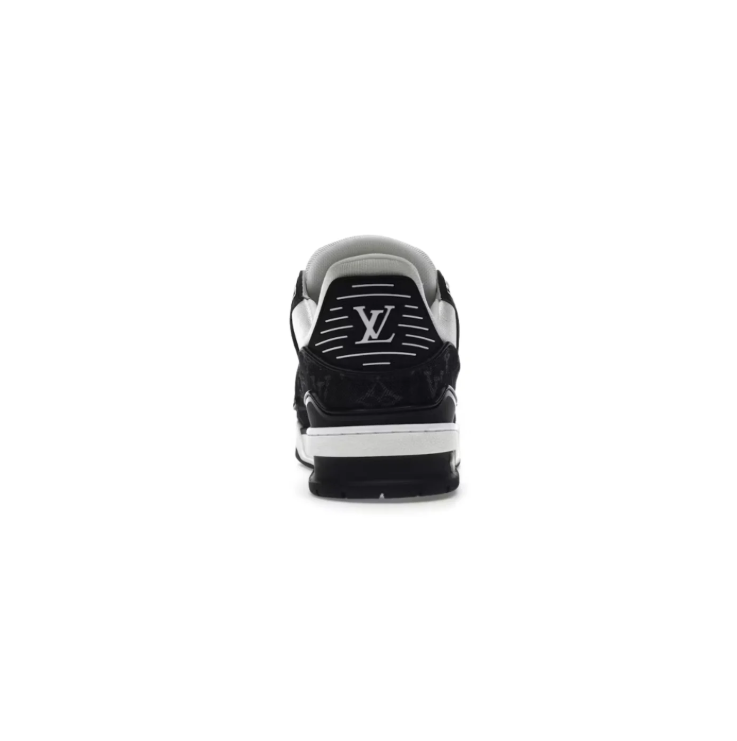 Louis Vuitton Low-Top Sneakers – Black & White with Monogram Details