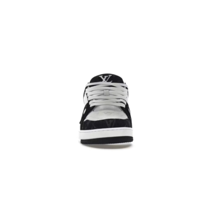 Louis Vuitton Low-Top Sneakers – Black & White with Monogram Details