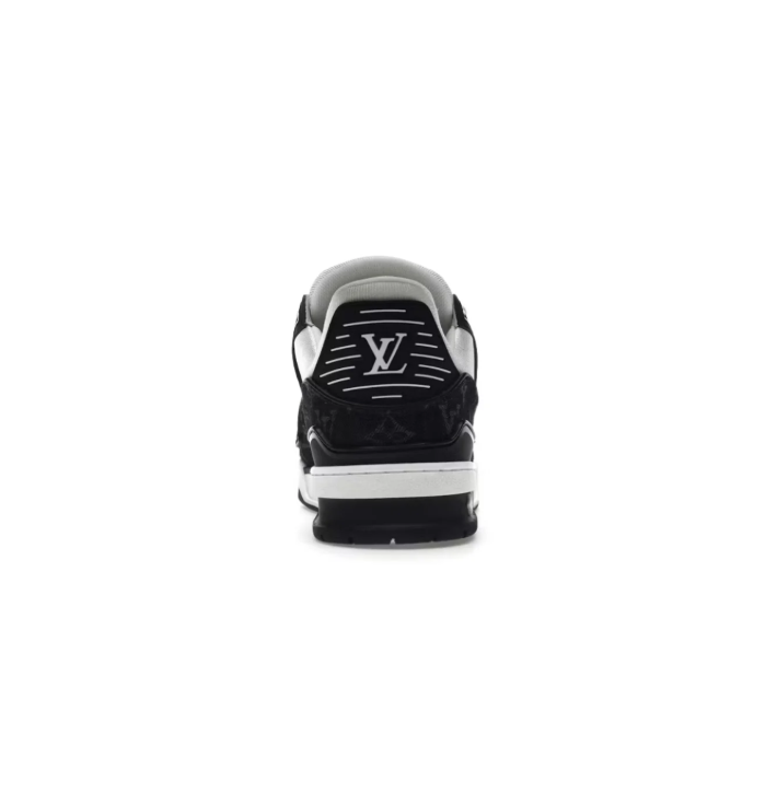 Louis Vuitton Low-Top Sneakers – Black & White with Monogram Details