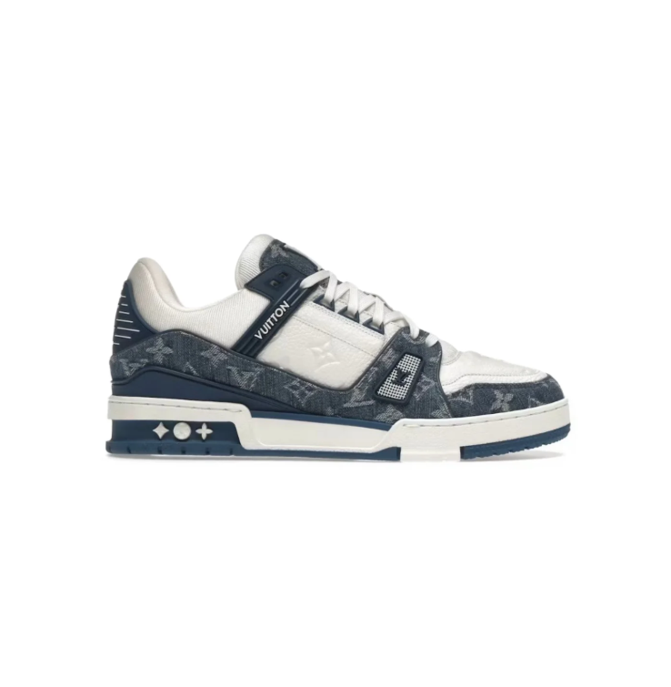 Louis Vuitton Low-Top Sneakers – Navy Monogram & Cream