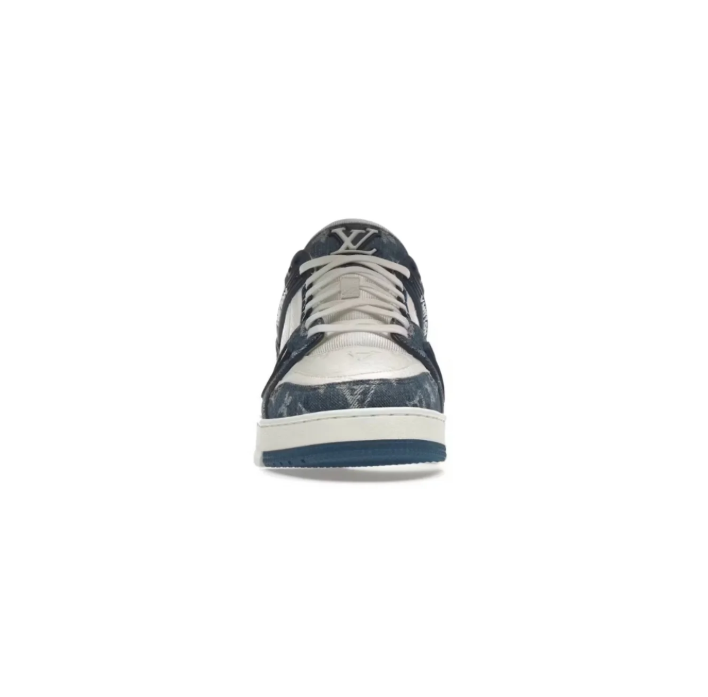 Louis Vuitton Low-Top Sneakers – Navy Monogram & Cream