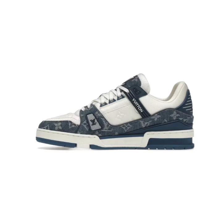 Louis Vuitton Low-Top Sneakers – Navy Monogram & Cream