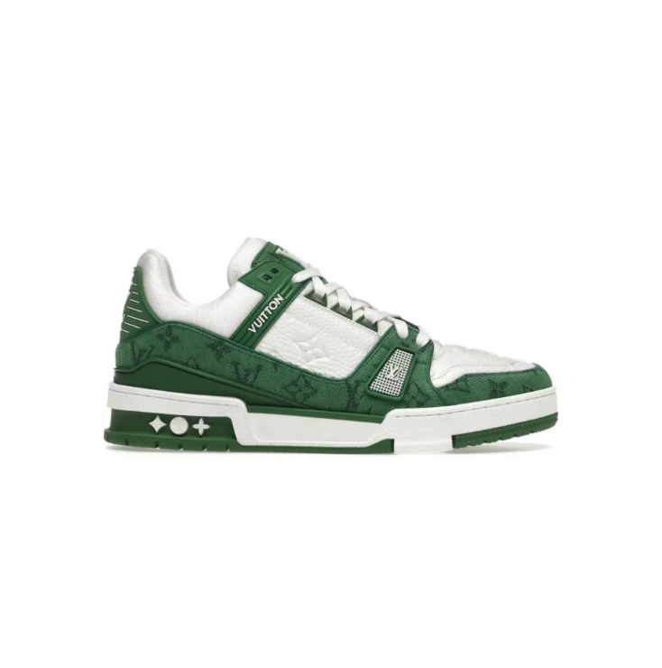 Louis Vuitton Low-Top Sneakers – Green Monogram & White