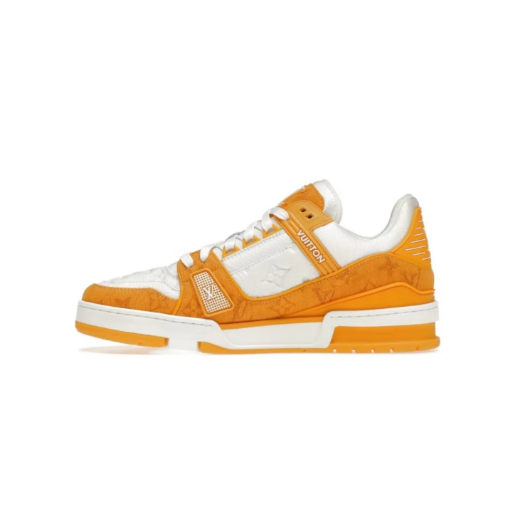 Louis Vuitton Low-Top Sneakers – Orange Monogram & White