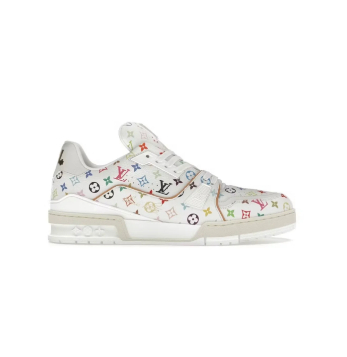 Louis Vuitton Low-Top Sneakers – White with Multicolor Monogram
