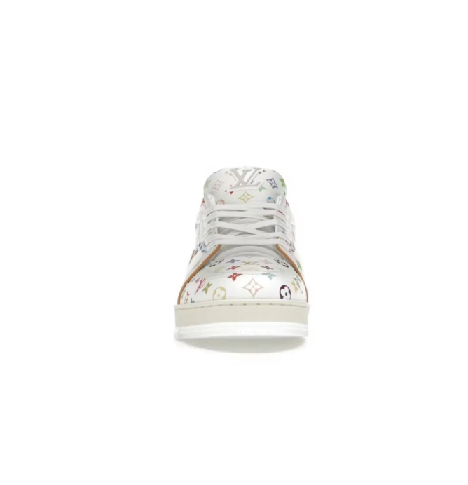 Louis Vuitton Low-Top Sneakers – White with Multicolor Monogram