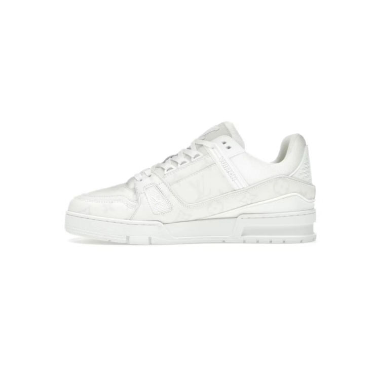 Low-Top Court Sneakers – Tonal White & Cream