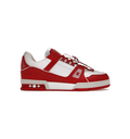 Louis Vuitton Low-Top Sneakers – Red & White with Mini Pouch Detail