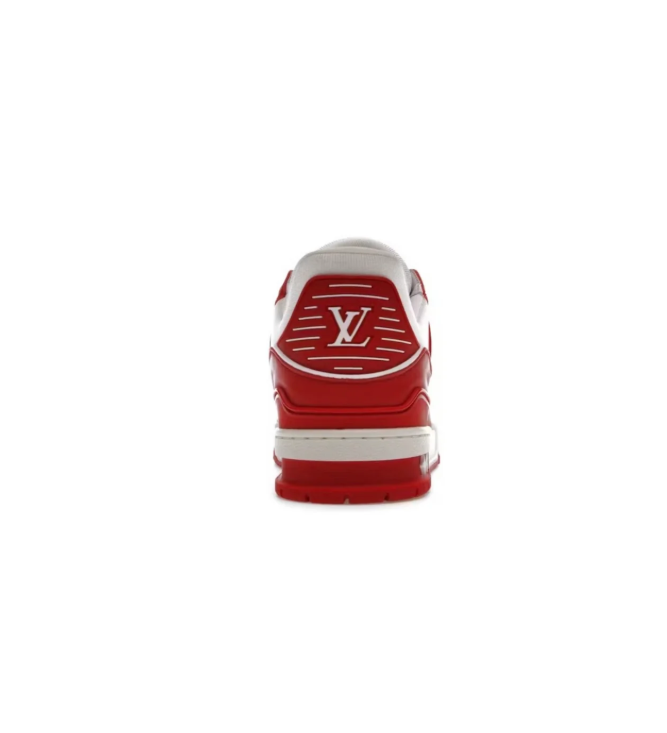 Louis Vuitton Low-Top Sneakers – Red & White with Mini Pouch Detail