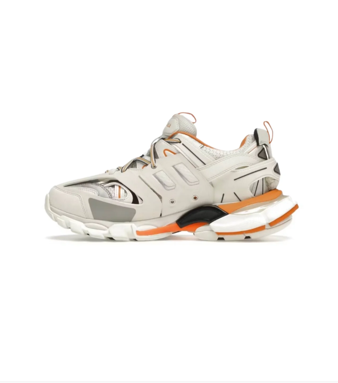 Balenciaga Track Chunky Sneakers – Cream, Gray & Orange