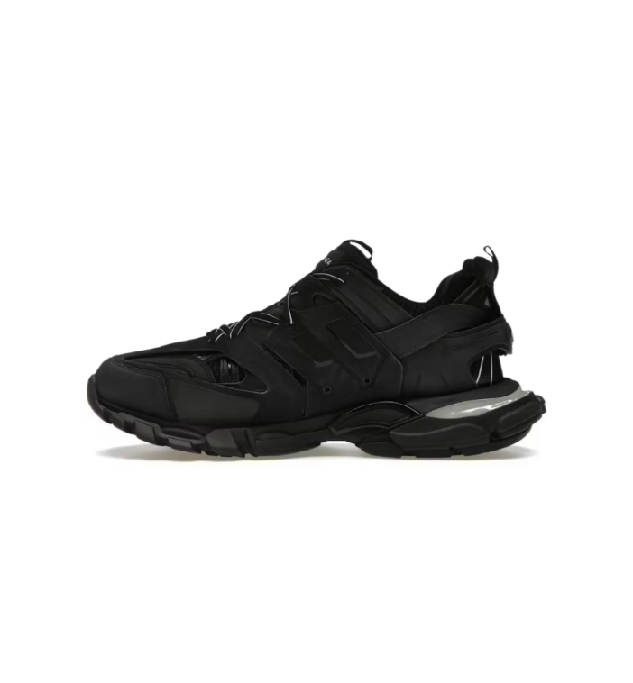 Balenciaga Track Chunky Sneakers – Black with Silver-Tone Accents