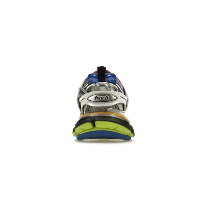Balenciaga Track Chunky Sneakers – Metallic Silver & Multicolor Accents