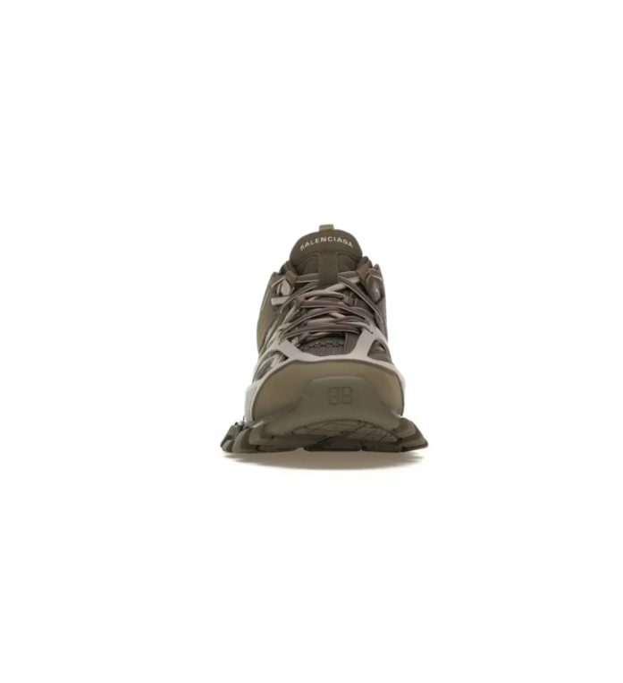 Balenciaga Track Chunky Sneakers – Dark Olive & Light Gray