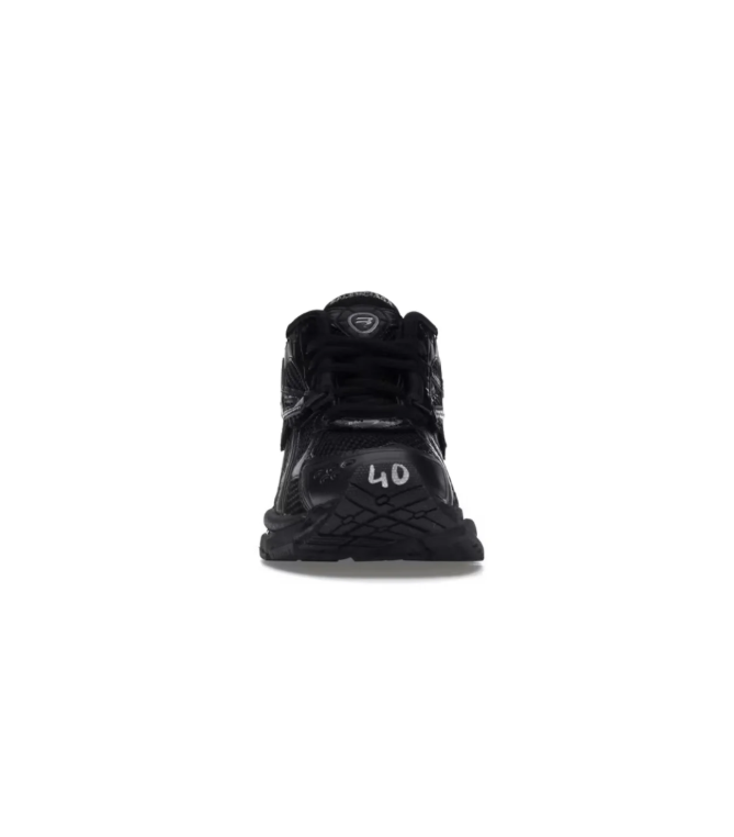 Balenciaga Runner Chunky Sneakers – Black with White Graphic Details