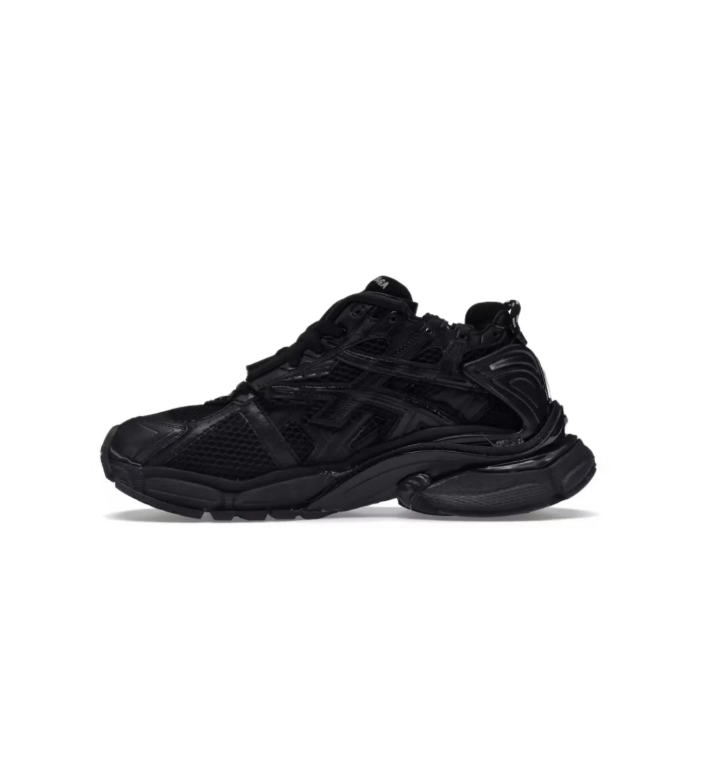 Balenciaga Runner Chunky Sneakers – Black with White Graphic Details
