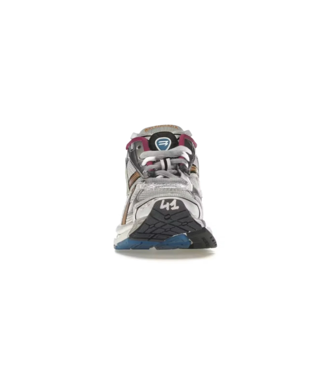 Balenciaga Runner Chunky Sneakers – Silver Gray & Multicolor Accents