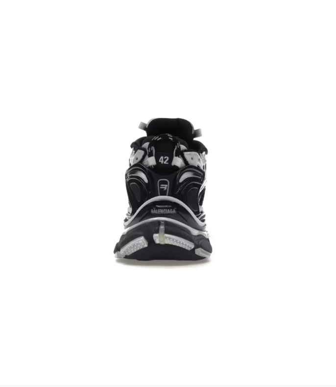 Balenciaga Runner Chunky Sneakers – Black & White with Gray Accents
