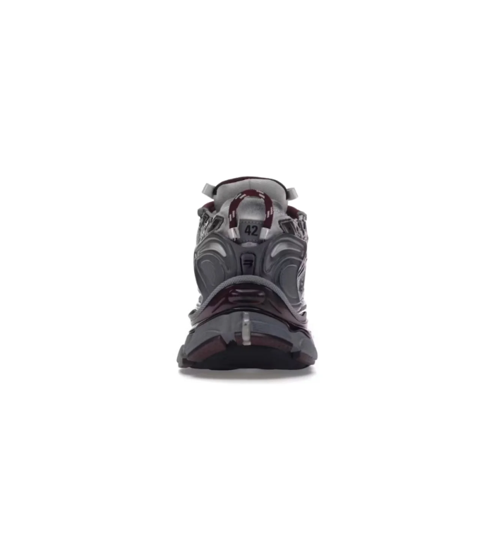 Balenciaga Runner Chunky Sneakers – Silver Gray & Burgundy