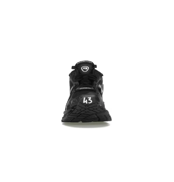 Balenciaga Runner Chunky Sneakers – Tonal Black with Contrast Branding