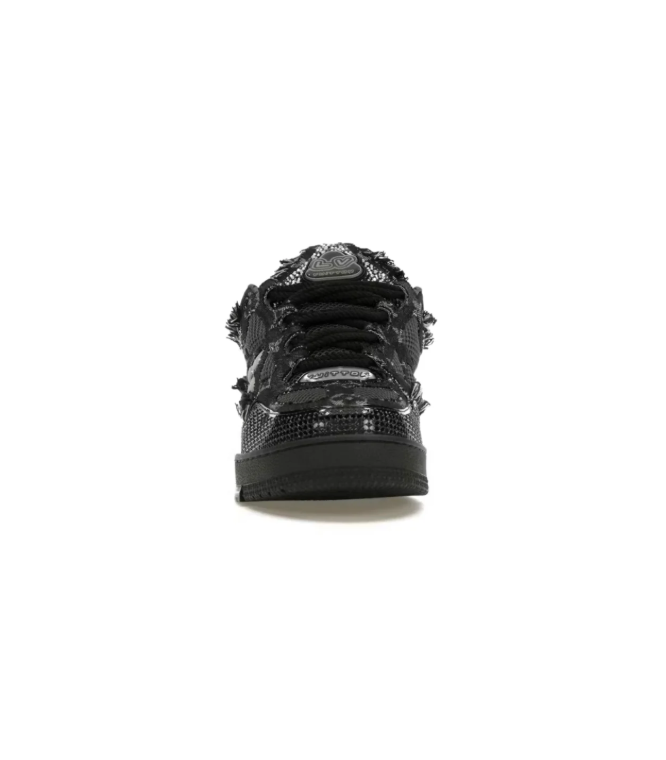 Louis Vuitton Low-Top Sneakers – Black with Silver-Tone Embellishments