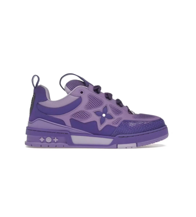 Louis Vuitton Low-Top Sneakers – Purple & Lavender with Floral Detail