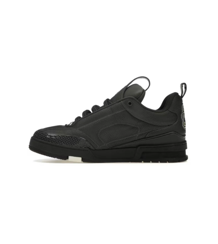 Louis Vuitton Low-Top Sneakers – Black with Tonal Floral Detail